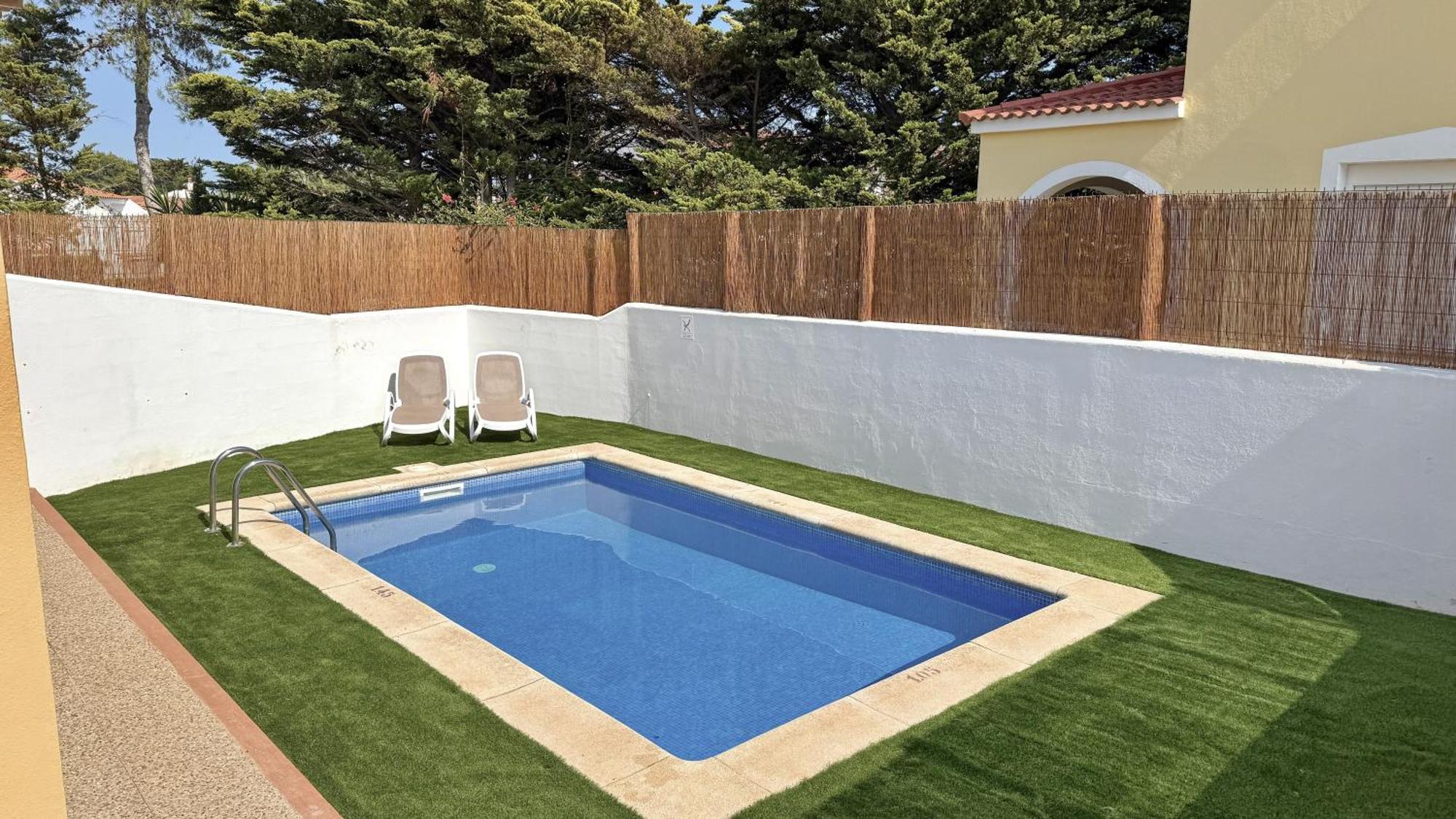 Chalet Villafranca Menorca Con Piscina Privada カラン・ボッシュ エクステリア 写真