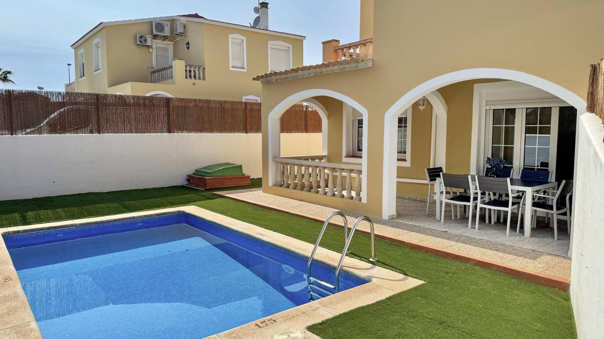 Chalet Villafranca Menorca Con Piscina Privada カラン・ボッシュ エクステリア 写真
